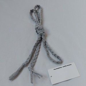 American Apparel Heather Gray Fine Braided Belt